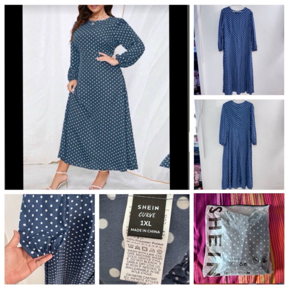bundle (6pcs)SHEIN Curvy Maxi dress and 1 blouse